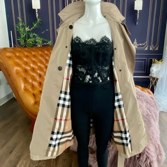 Burberry London Women’s Size 0 Khaki/Tan Trench/Raincoat - Picture 7 of 11